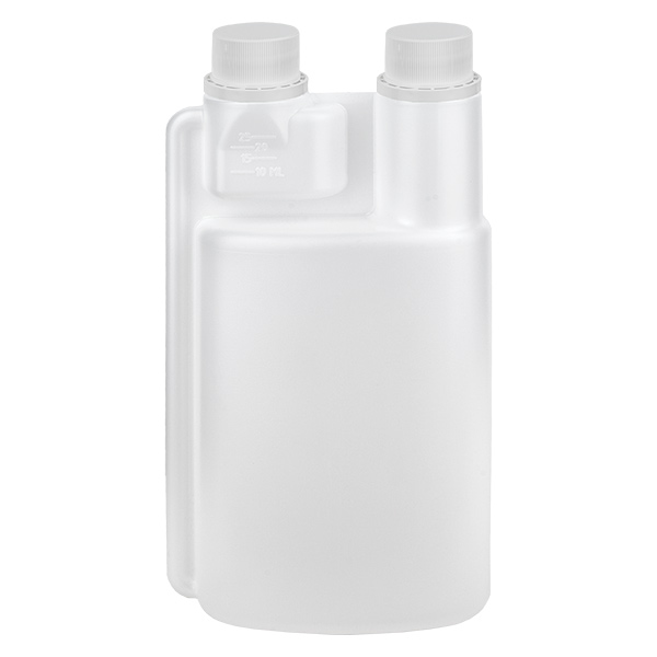 Annostelupullo 500ml HDPE kirkas (25ml annostelukammio) Annostelupullo 500ml HDPE kirkas (25ml annostelukammio)