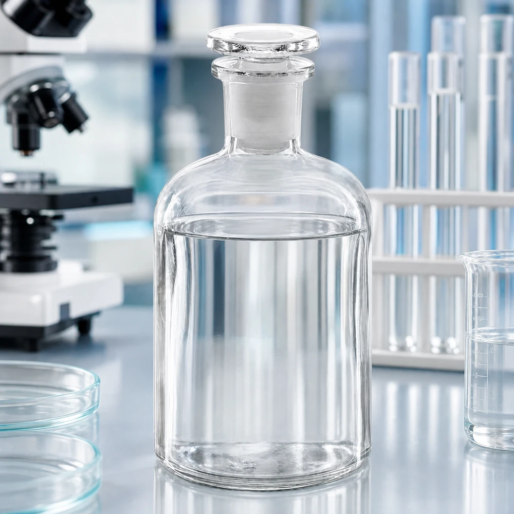 Pyöreä olkapääpullo 250ml kirkas kapeakaulainen lasitulppa Läpinäkyvä 250 ml:n kapeakaulainen laboratoriopullo, jossa on lasinen hiottu tulppa, kemiallisille reagensseille
