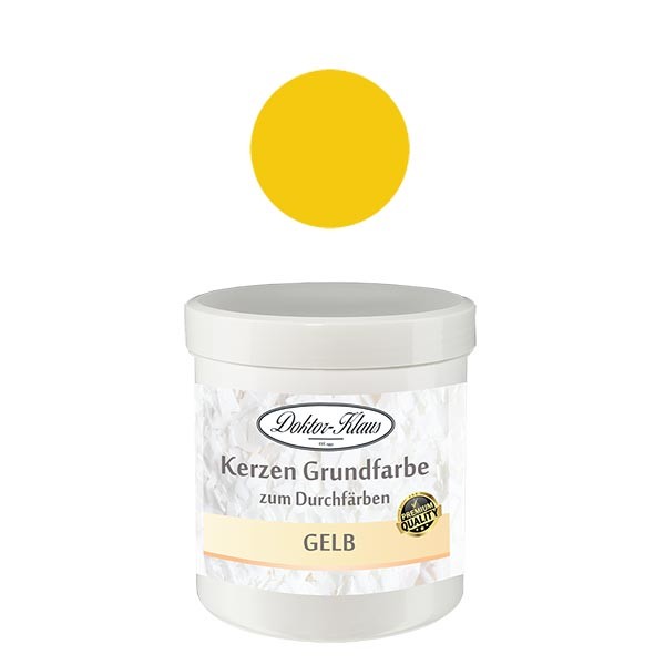 Doktor-Klaus kynttilänpohjaväri keltainen, 7gr, purkissa.