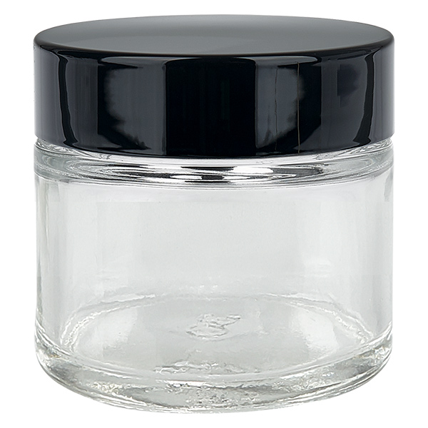 Lasipurkki 60ml kirkas, jossa UNiTWIST-insertti kansi. Lasipurkki 60ml kirkas, jossa UNiTWIST-insertti kansi.