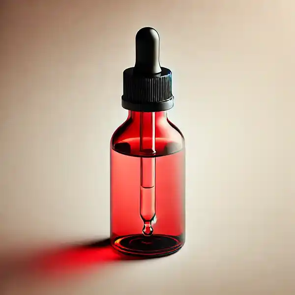 Rote Pipettenflaschen