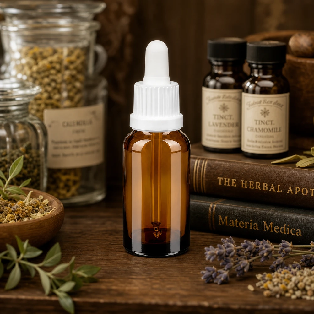 Pienikokoinen 20 ml:n pipettipullo BrownLine, jossa ergonominen valkoinen tippapullo helpottaa käsittelyä.