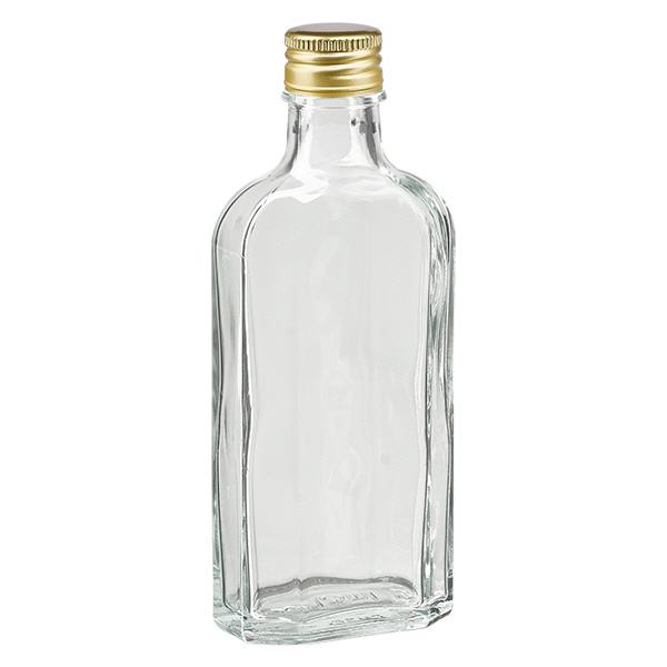 125 ml Meplat kirkas, alumiinikorkki kultainen PP22.