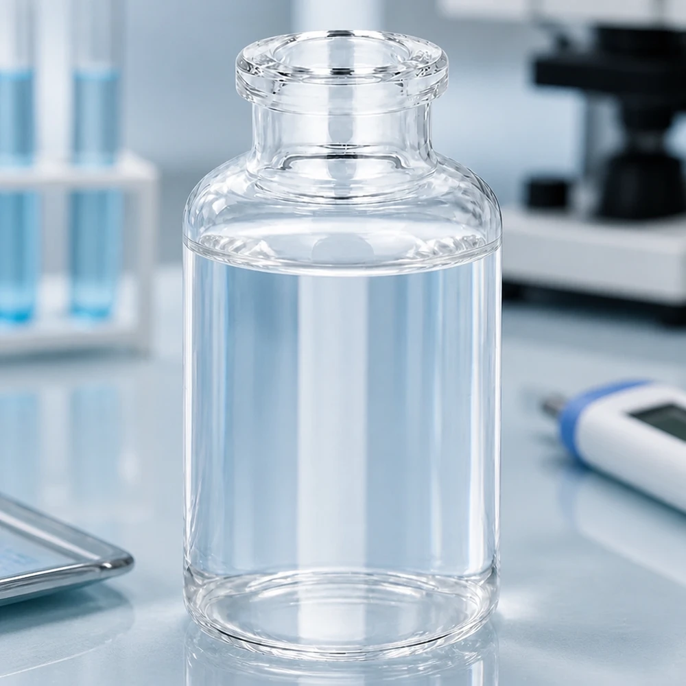 Kleine Klarglas-Injektionsflasche 20ml für sterile Arzneimittelabfüllung im Labor