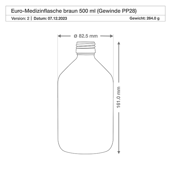 500ml lääkepullo kirkas, ilman korkkia PP28 ApoGlas PP28 ApoGlas 500ml lääkepullo kirkas, ilman korkkia PP28 ApoGlas PP28 ApoGlas