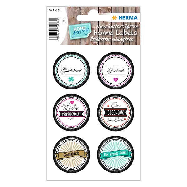 Tarra "Goldstück" (12 tarraa glitterillä) ø34mm