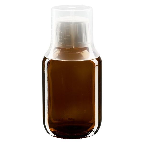 100ml lääkepullo ruskea, korkki, jossa annostelukuppi 30ml ApoGlas 100ml lääkepullo ruskea, korkki, jossa annostelukuppi 30ml ApoGlas