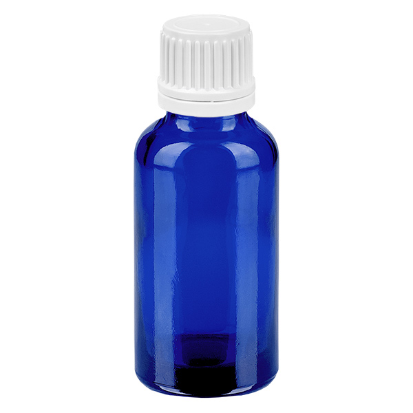 30ml pullo 11mm kierrekorkki valkoinen väärentämisen estävä korkki BlueLine UT18/30