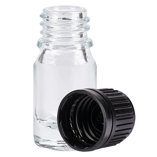5ml pullo 11mm kierrekorkki musta väärentämisen estävä sulkeminen ClearLine UT18/5 5ml pullo 11mm kierrekorkki musta väärentämisen estävä sulkeminen ClearLine UT18/5