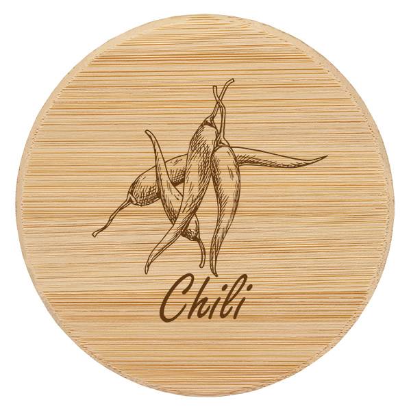 Puupäällyste "Chili" pour WECK RR60 pour Couvercle en bois "Chili" pour WECK RR60