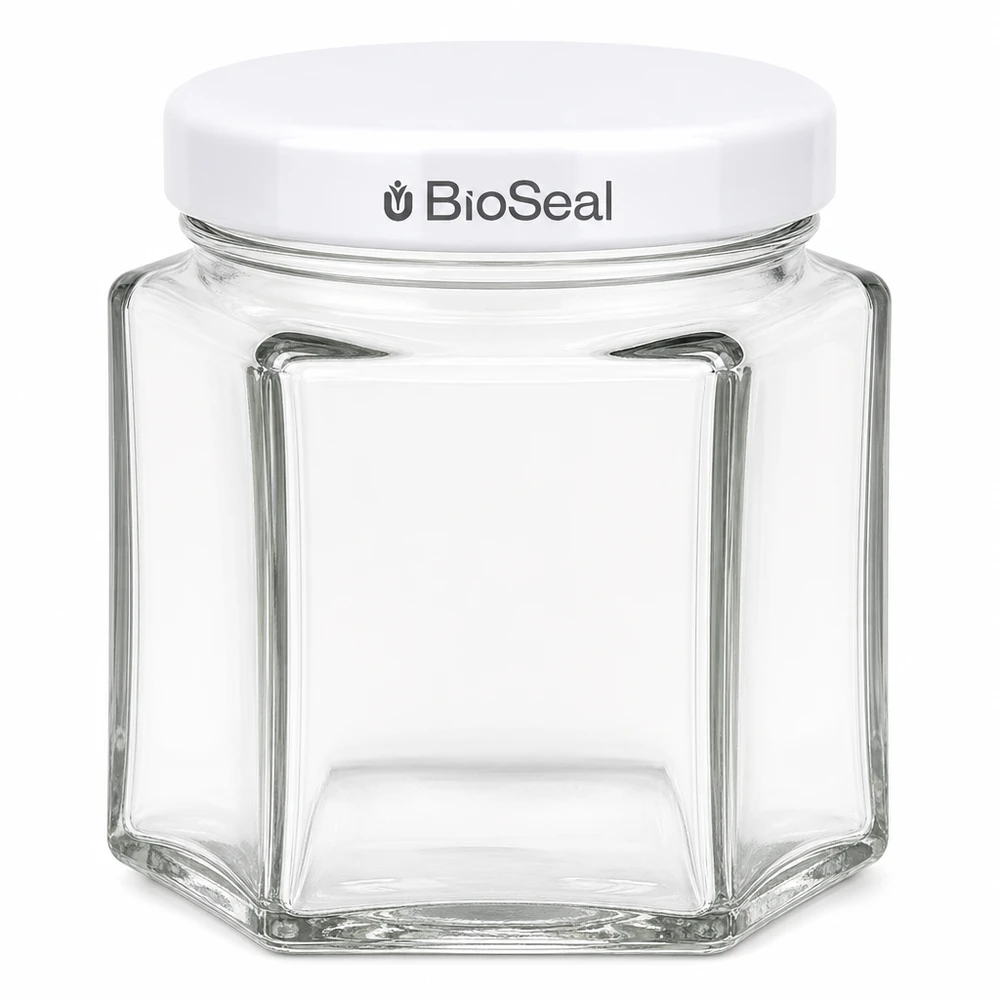 47ml Hexa-purkki valkoisella BioSeal-kannella UNiTWIST
