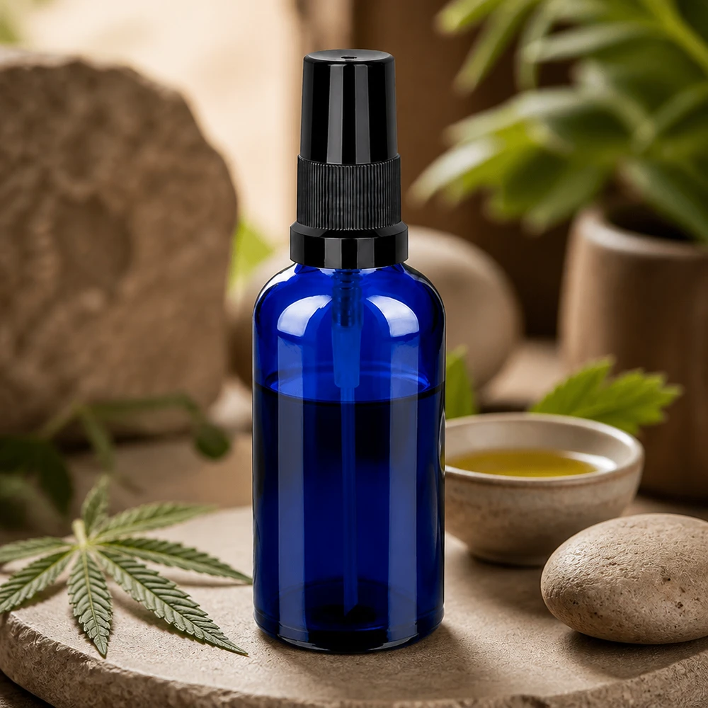 Monipuolinen 50ml BlueLine-suihkupullo, jossa on käytännöllinen UT18-kierre ammattikäyttöön.