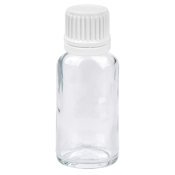20ml tippapullo 0.7mm valkoinen väärentämisen estävä korkki ClearLine UT18/20 20ml tippapullo 0.7mm valkoinen väärentämisen estävä korkki ClearLine UT18/20