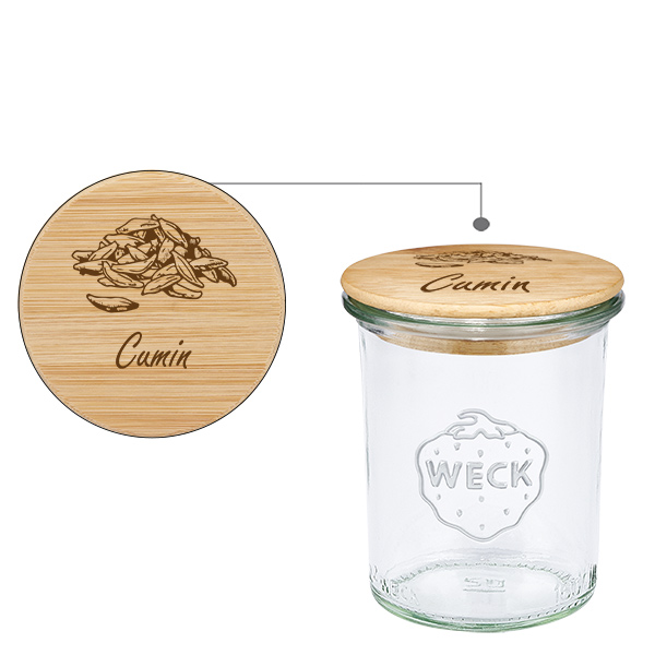 Puupäällyste "Kumina" avec verre WECK 160ml Puupäällyste "Kumina" avec verre WECK 160ml