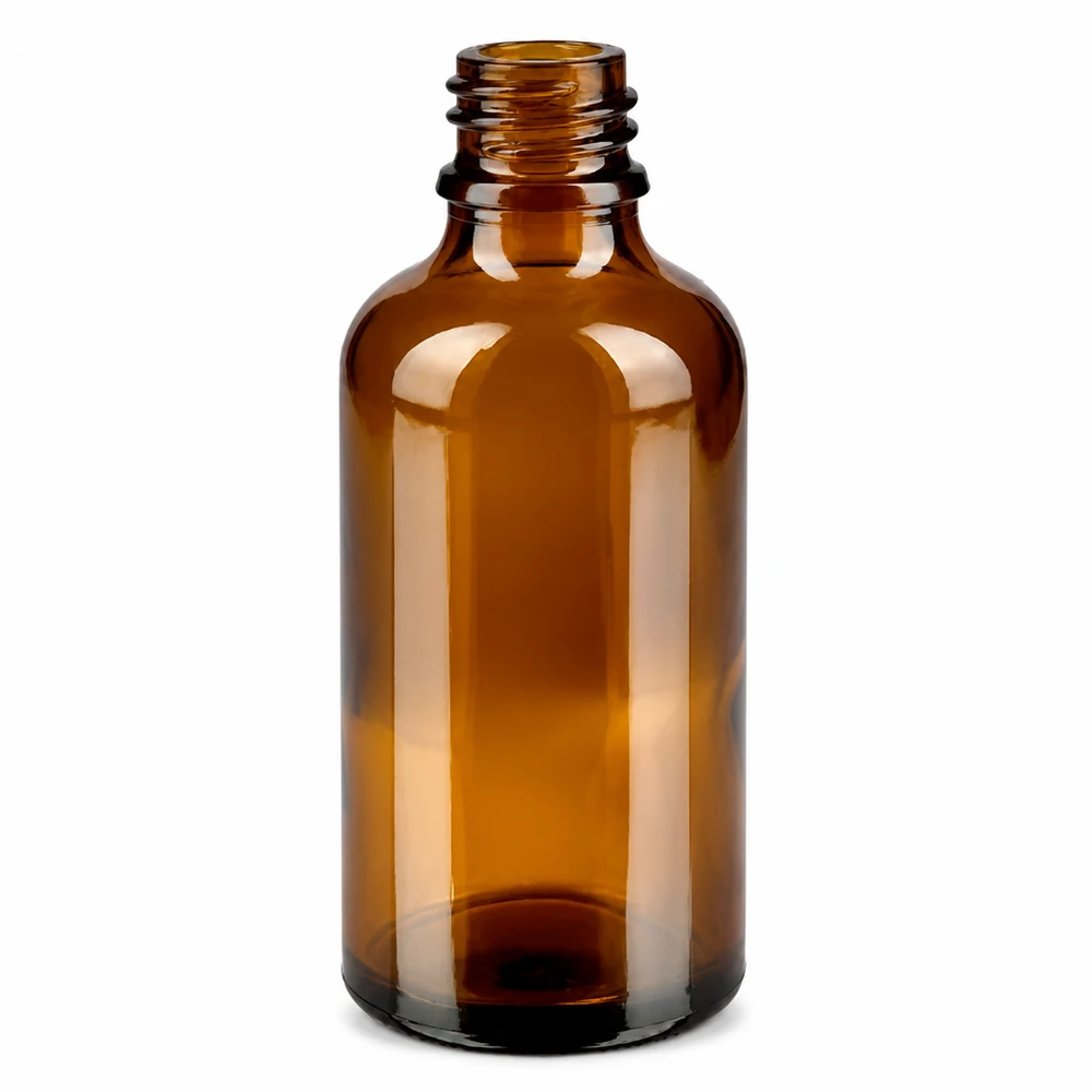 Ruskea lasipullo 50ml pipettikorkilla OV BrownLine UT18/50 eteerisille öljyille.