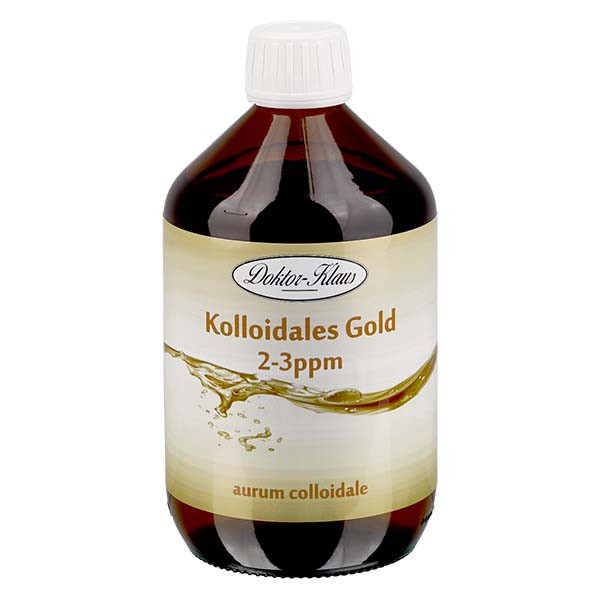 500 ml kolloidista kultaa Doktor-Klaus, 2-3ppm, uudelleen täytettäväksi, ruskeassa PET-pullossa. 500 ml kolloidista kultaa Doktor-Klaus, 2-3ppm, uudelleen täytettäväksi, ruskeassa PET-pullossa.