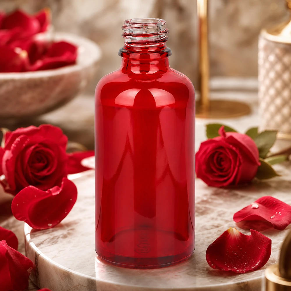 50ml apteekkipullo RedLine UT18/50 UNiTWIST - 50ml apteekkipullo RedLine UT18/50 UNiTWIST 50ml punainen lasipullo RedLine UT18/50 UNiTWIST, jossa on UNiTWIST-sulkemisjärjestelmä turvalliseen säilytykseen.