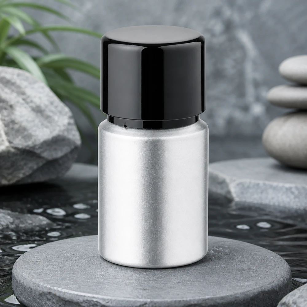 10ml värjätty alumiinipullo, jossa on mattapintainen pinta - ihanteellinen hajuvesi- ja aromaterapiasovelluksiin.