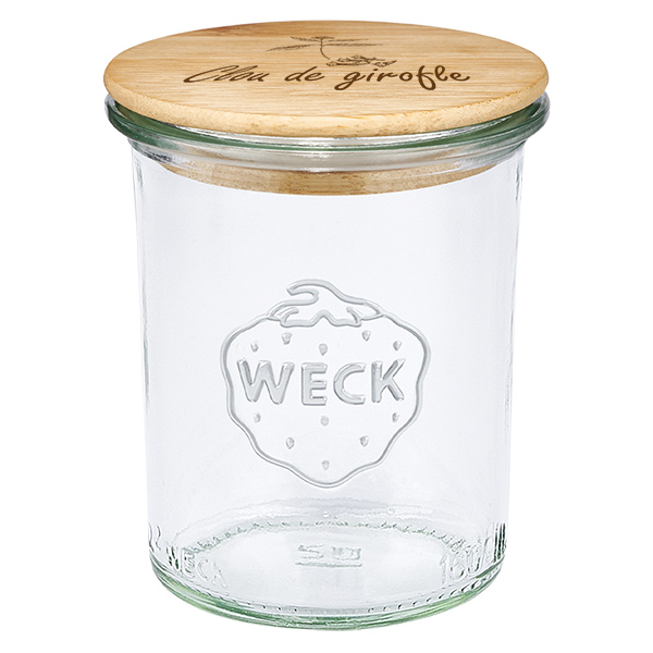 Puupäällyste "Clou de girofle" avec verre à pied WECK 1 Puupäällyste "Clou de girofle" avec verre à pied WECK 1