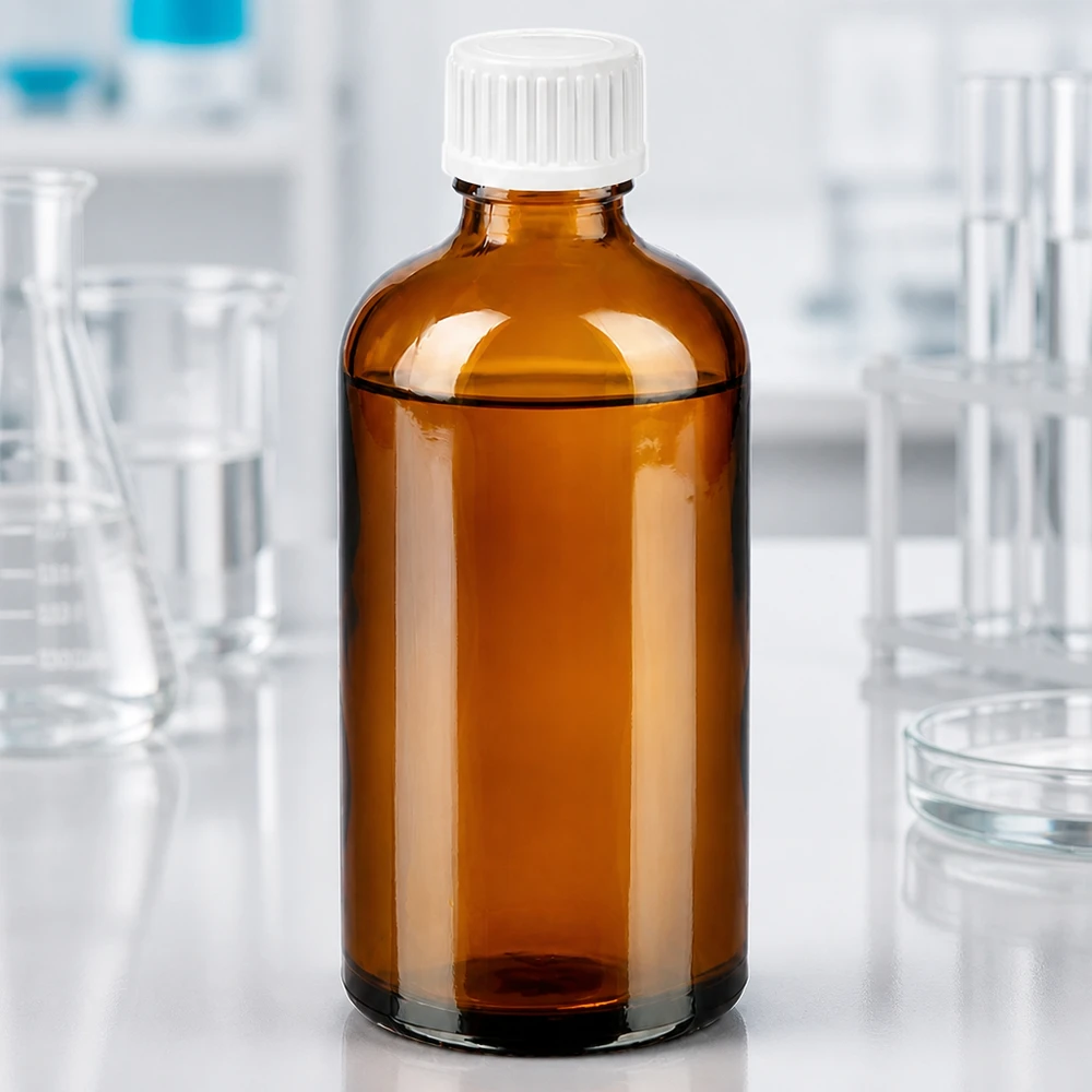 BrownLine UT18 tippapullo 100ml valkoisella korkilla farmaseuttiseen käyttöön