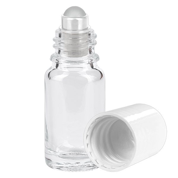 10ml roll-on-pullo valkoinen vakiokorkki ClearLine UT18/10