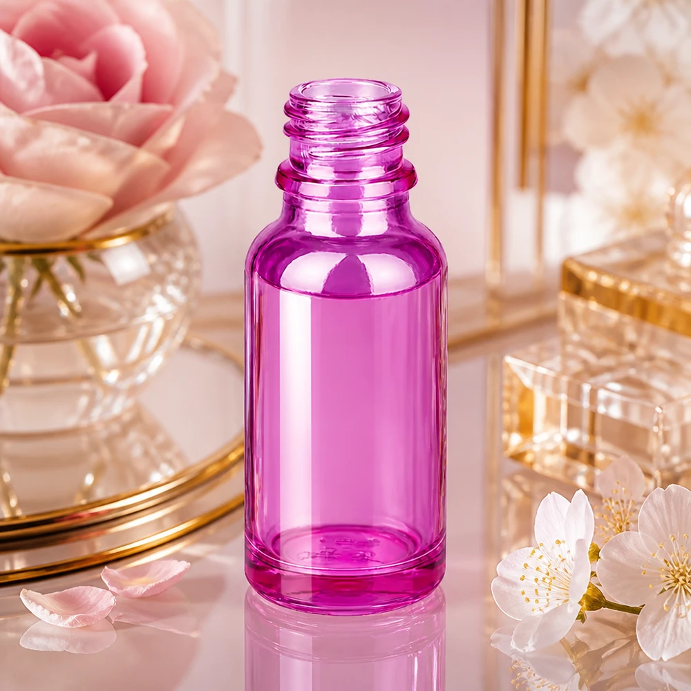 20ml apteekkipullo PurpleLine UT18/20 UNiTWIST 20ml apteekkipullo UNiTWIST Kompakti 20ml PurpleLine-lasipullo violetilla UNiTWIST UT18/20 -kierteellä kosmetiikkaan ja farmaseuttisiin tuotteisiin.