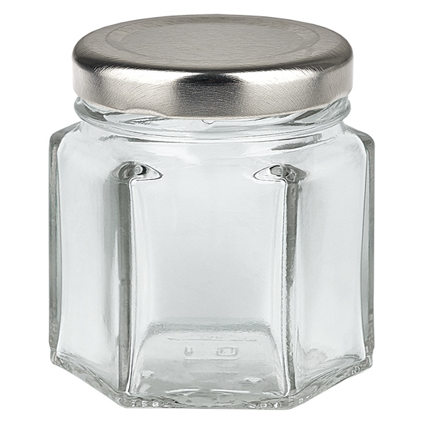 47ml hexa-purkki, jossa on BasicSeal-kansi hopea UNiTWIST