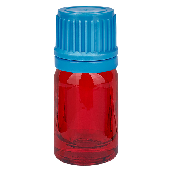 5ml pullo 11mm kierrekorkki sininen väärentämisen estävä korkki RedLine UT18/5