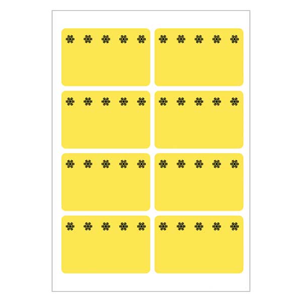Pakastetarrat keltainen (48 tarraa) 26x40mm Pakastetarrat keltainen (48 tarraa) 26x40mm