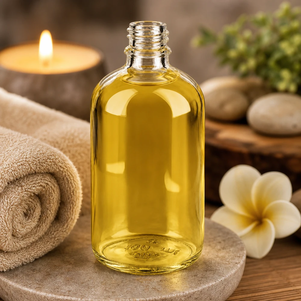 Kirkas lasipullo 100ml DIN 18 100ml ApoGlas-apteekkipullo meripihkan keltaista väriä valolle herkille aineille.