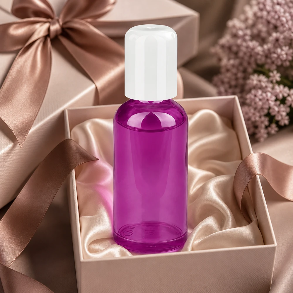 50 ml:n roll-on-pullo valkoinen Standard PurpleLine UT18/50 PurpleLine UT18/50 Roll-on-pullo 50ml, jossa on käytännöllinen rullapallo öljyn tasaiseen levitykseen.