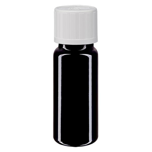 Apteekkipullo violetti 10ml kierrekorkki valkoinen lapsiturvallinen standardi Apteekkipullo violetti 10ml kierrekorkki valkoinen lapsiturvallinen standardi