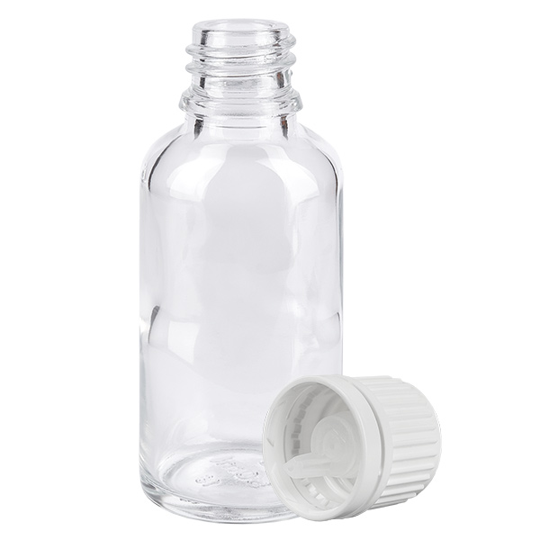 30ml tippapullo 0.7mm valkoinen väärentämisen estävä korkki ClearLine UT18/30