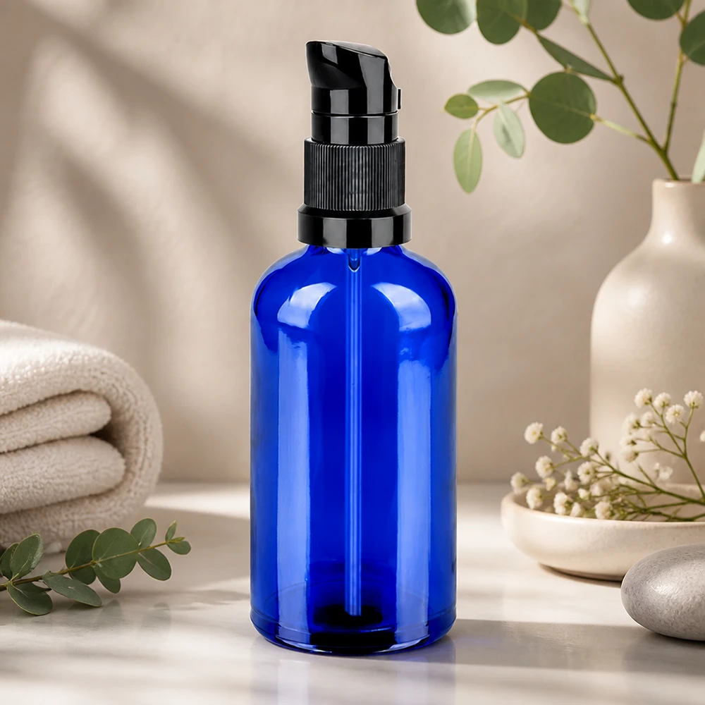 100ml pumppupullo musta vakiokorkki BlueLine UT18/100 100ml pumppupullo musta vakiokorkki BlueLine UT18/100