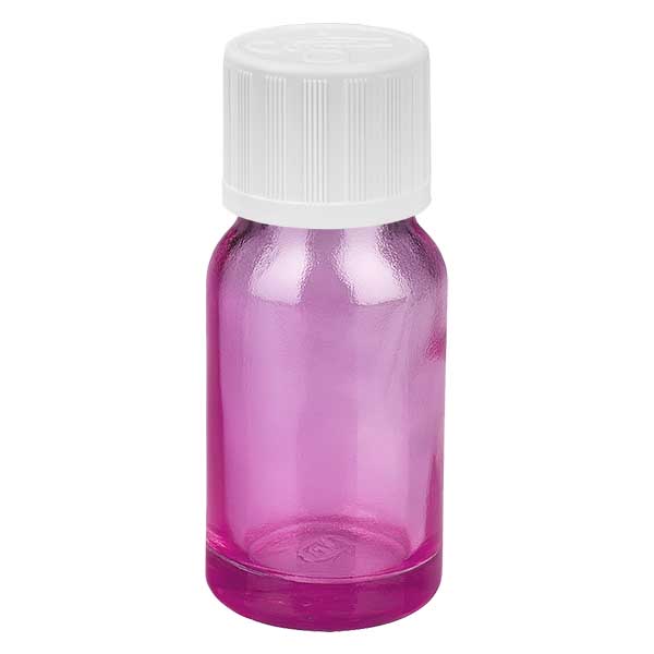 10ml pullo 11mm ruuvikorkki valkoinen standardi lapsiturvallinen PurpleLine UT18/10