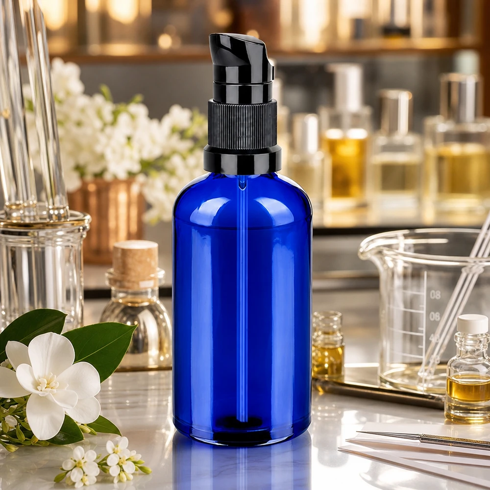 100ml pumppupullo musta vakiokorkki BlueLine UT18/100 100ml pumppupullo musta vakiokorkki BlueLine UT18/100