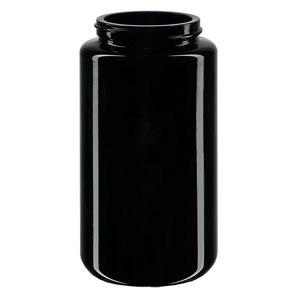 Leveäsuinen purkki violettia lasia 200ml, ilman kantta.