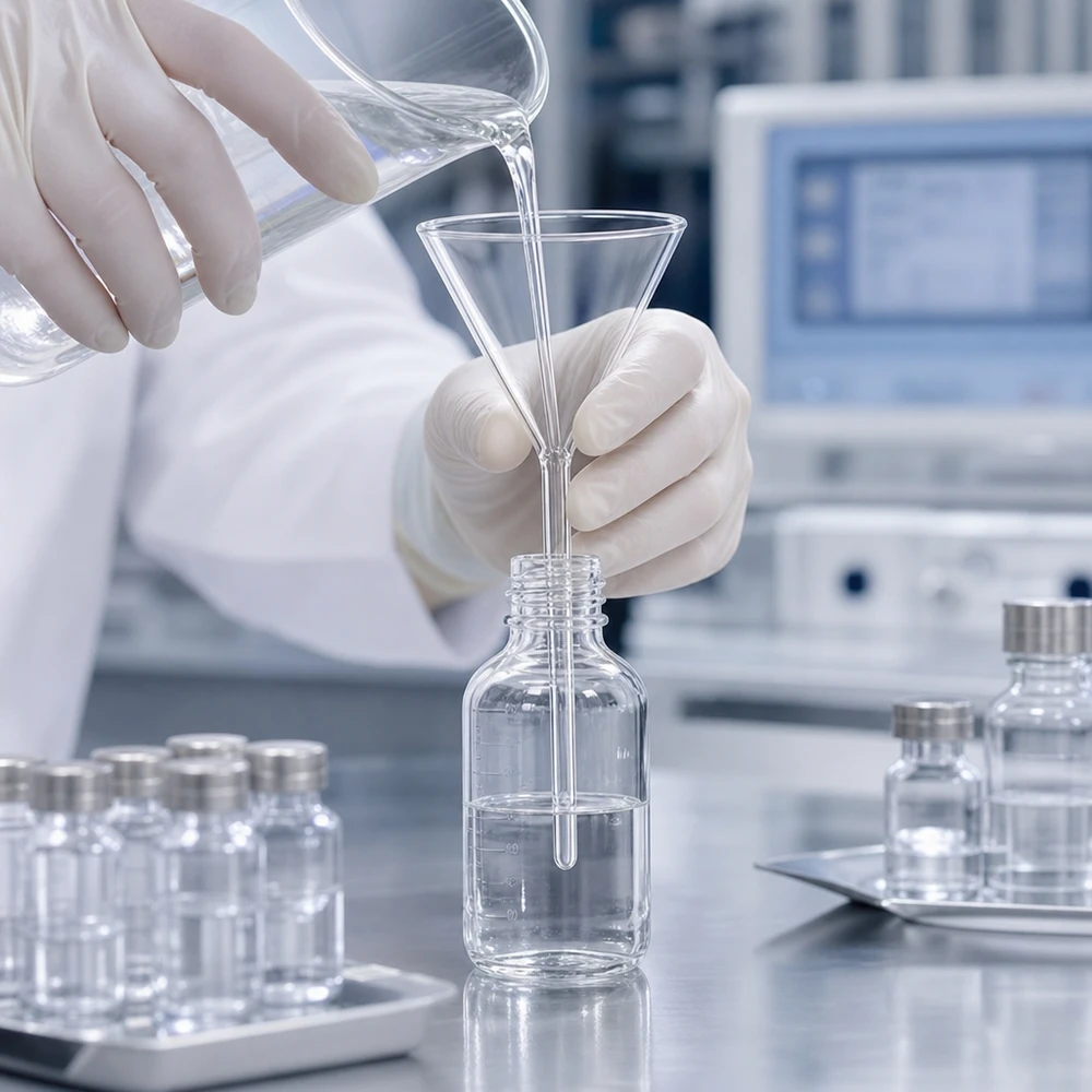Ammattimainen laboratoriotuppi kestävästä kalkki-soodalasista, jossa on optimaalinen 100 mm:n suuaukko turvallisten kokeiden suorittamiseen
