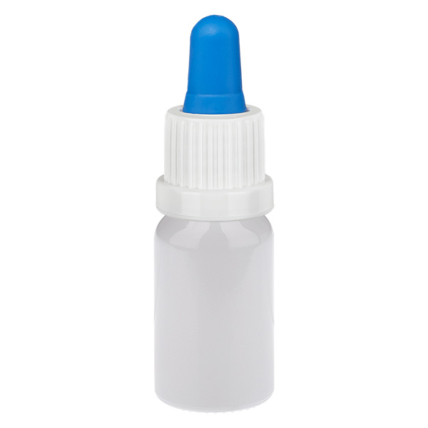10 ml pipettipullo valkoinen/sininen turvakorkki WhiteLine UT18/10 10 ml pipettipullo valkoinen/sininen turvakorkki WhiteLine UT18/10
