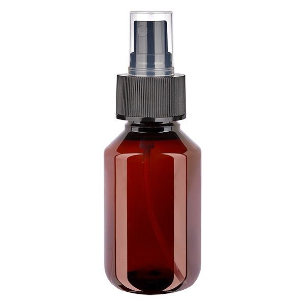 PET-pullo 100ml sumuttimella musta PET-pullo 100ml sumuttimella musta