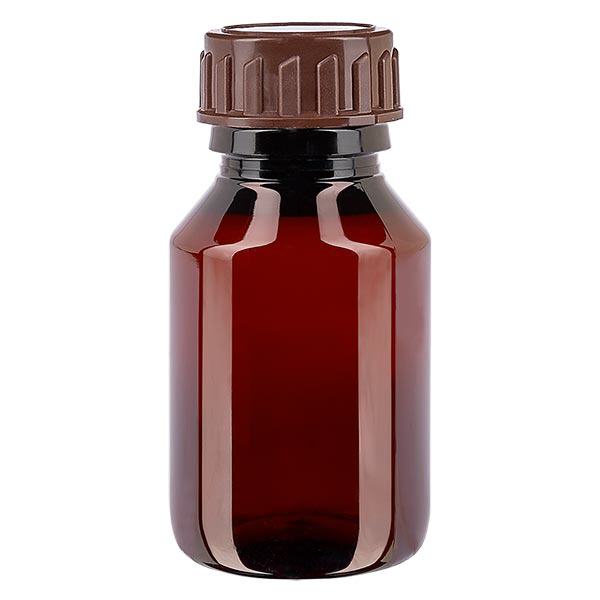 PET-pullo 50ml, jossa on ruskea korkki Standard PET-pullo 50ml, jossa on ruskea korkki Standard