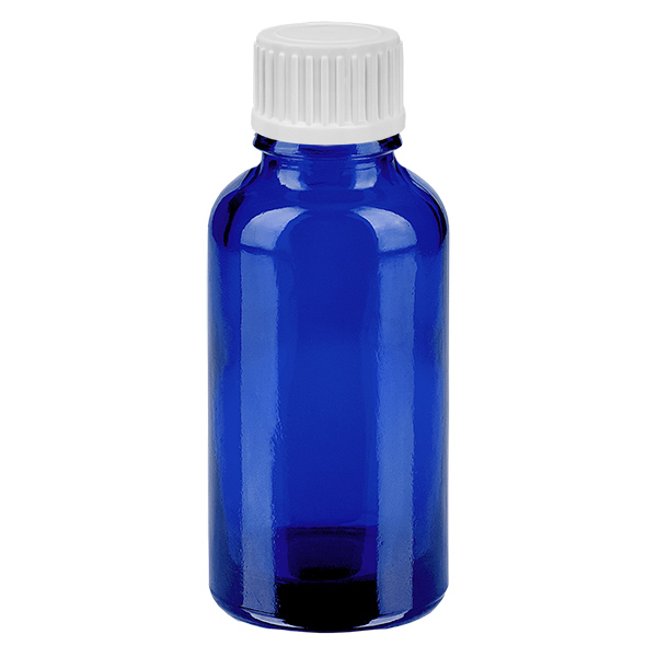 30ml pallopullo 3mm valurengas valkoinen vakiosuljin BlueL. UT18/30