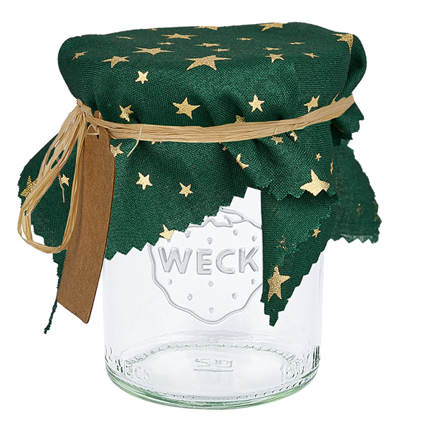 Kankainen korusilppu vihreä "tähdet" 15cm neliö.