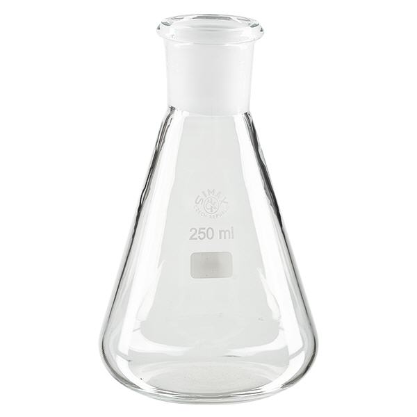 Erlenmeyer-pullo 250ml, jossa on vakiohiottu liitos (29/32).