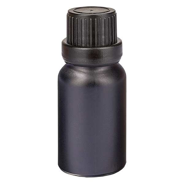 10ml tippapullo 2mm väärentämisen estävä korkki MustaL. UT18/10 10ml tippapullo 2mm väärentämisen estävä korkki MustaL. UT18/10