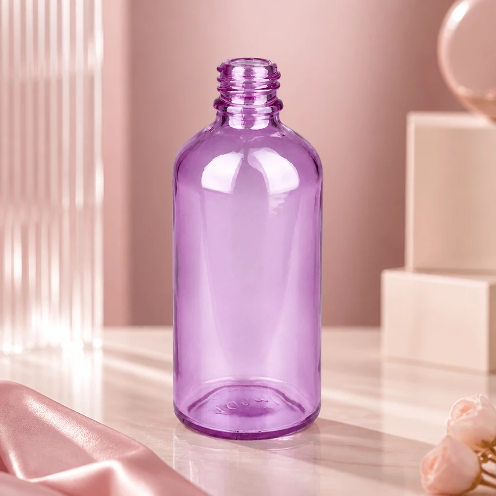 PurpleLine apteekkipullo 100ml, jossa on ohut siluetti ja moderni UT18/100 UNiTWIST muotoilu.