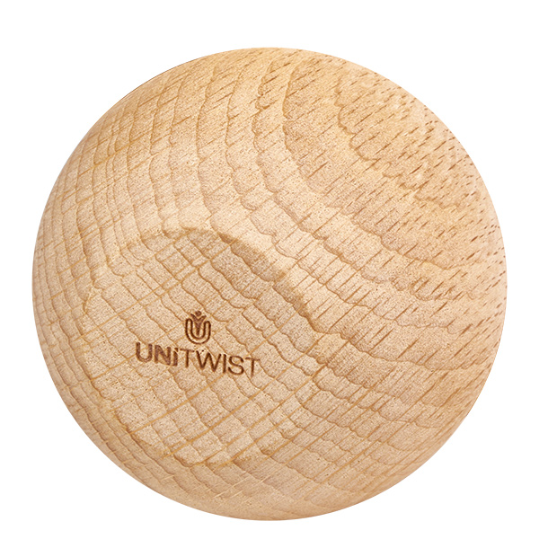 UNiTWIST puupallo (pyökki) WECK RR60:lle UNiTWIST pyökkipuu pallo lähikuvassa ja logo WECK RR60 kannen nuppi varaosa