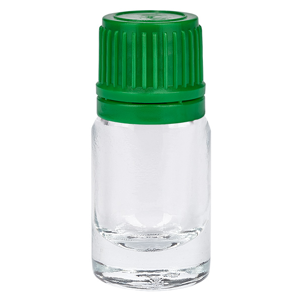 5ml pullo 11mm kierrekorkki vihreä väärentämisen estävä korkki ClearLine UT18/5 5ml pullo 11mm kierrekorkki vihreä väärentämisen estävä korkki ClearLine UT18/5
