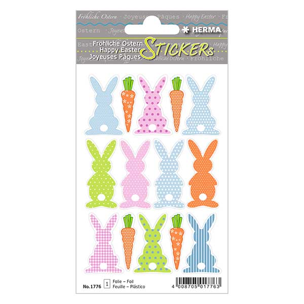 "Bunny rally" -tarrat (14 läpinäkyvää tarraa).