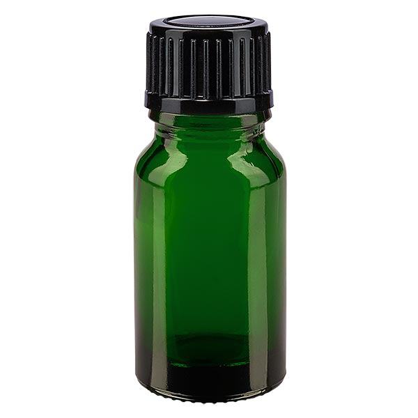 Apteekkipullo vihreä 10ml ruuvikorkki musta standardi Apteekkipullo vihreä 10ml ruuvikorkki musta standardi